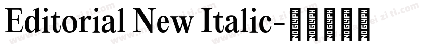 Editorial New Italic字体转换